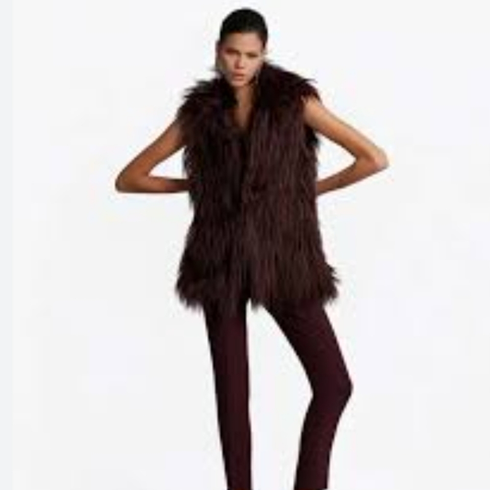 Hawk & Co Faux Fur Vest in Gray - Picture 5 of 5